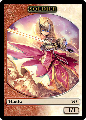 (M3 Card) MTG Magic Storm Club Metal Token Season 9 - Soldier