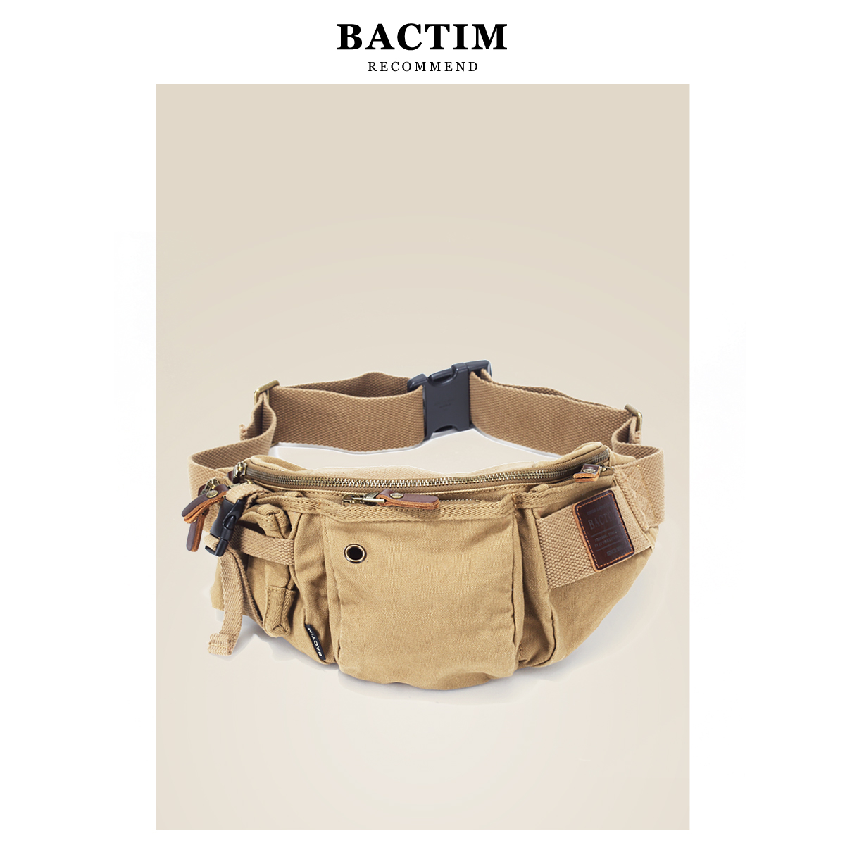 The more ancient pockets Canvas Men's Chest Bag Outdoor Leisure Multifunction Tide Diagonal Satchel single shoulder bag Men's pocket