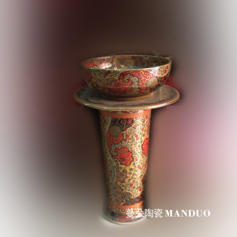 High - foot Antique Washing Balcon High - grade Nostalgia Table Basin Classical Chinese Traditional Chinese Laundry Basin