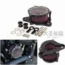 Application of Halley XL883 motorcycle air filter XL1200 X48 to modify CNC aluminum fence transparent retro filter core