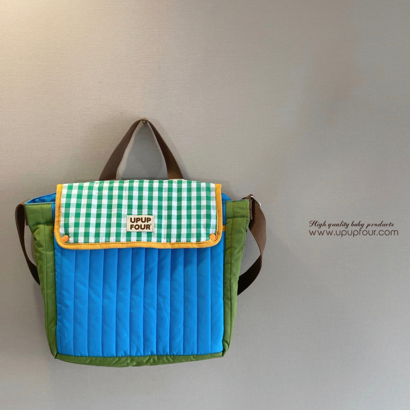 upupfour original homemade Korea ins hand lading shoulder bag multifunction large capacity quilted embroidery mommy bag-Taobao