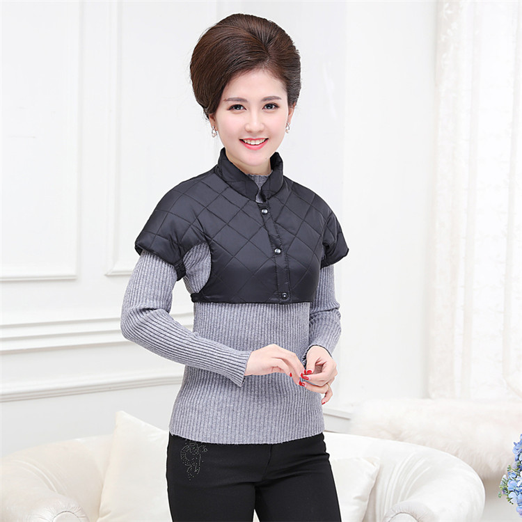 Mùa thu đông nam nữ áo ấm vai trung niên vai lụa lụa lạnh ngủ điều dưỡng cổ bảo vệ vai quần áo nữ