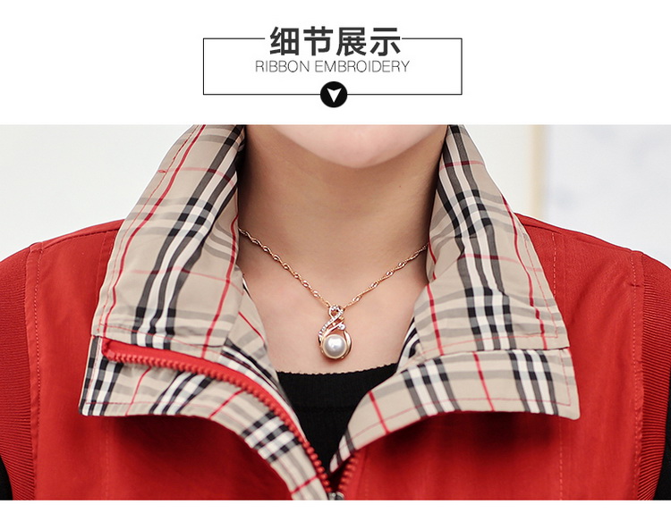 Phụ nữ trung niên mặc vest mỏng mùa xuân và mùa thu 40 tuổi 50 áo vest nữ trung niên vest nữ ngắn - Áo vest áo bomber nữ