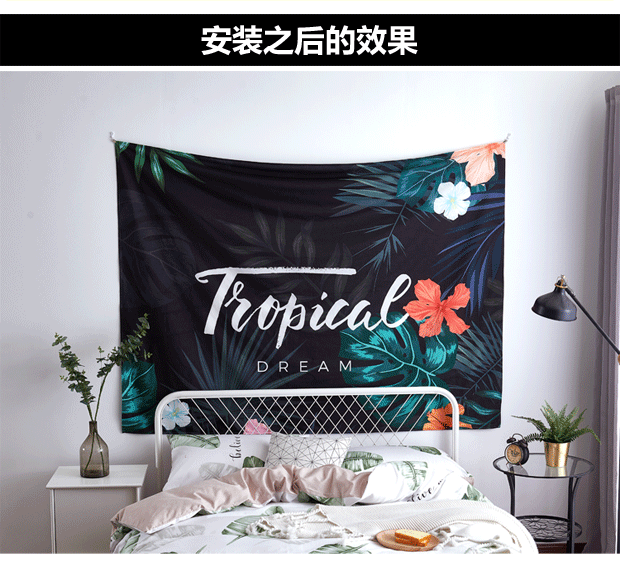 Vibrato nền đỏ in lưới vải vải treo cô gái ngủ cạnh giường ngủ tường tấm thảm bọc tường bao gồm hình ảnh neo - Tapestry 	thảm treo tường doremon	