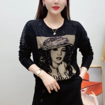 2023 Spring Summer Dress New short sleeves Middle aged womens clothing Mama Dress Loose Big Code T-Shirt Printed Elastic Blouse Women