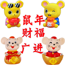 The Year of the Rat cant break the childrens hand-colored plaster ceramic painted white embryo doll educational toy doll