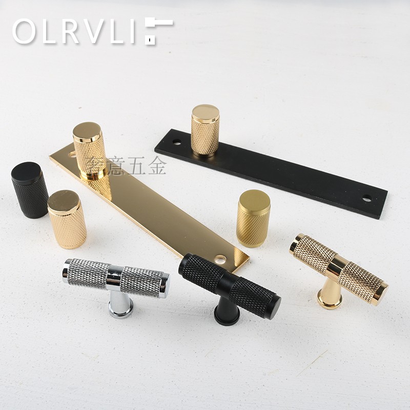 Italian OLRVLI Imported Pure Copper American Modern Minimalist Wardrobe Wine Cabinet Drawer Handle Overall Cupboard Door Handle