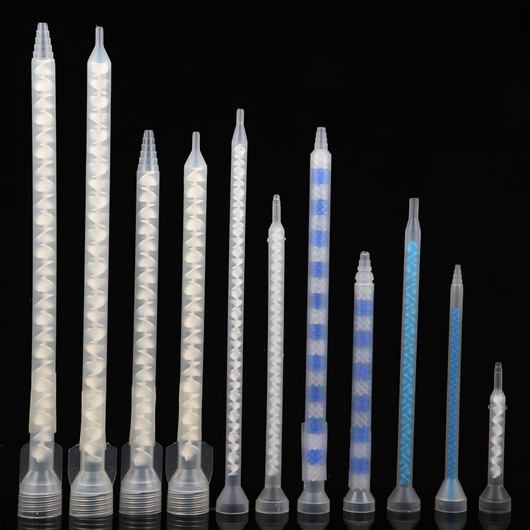 5-24 static mixing bayonet square AB glue point glue nozzle mixed rubber pipe steps to pick up the needle mixing tube