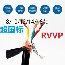 RVVP shielded wire Wire and cable signal pure copper core 10 12 14 16 core 8 square 0 75 1 0 1 5 2