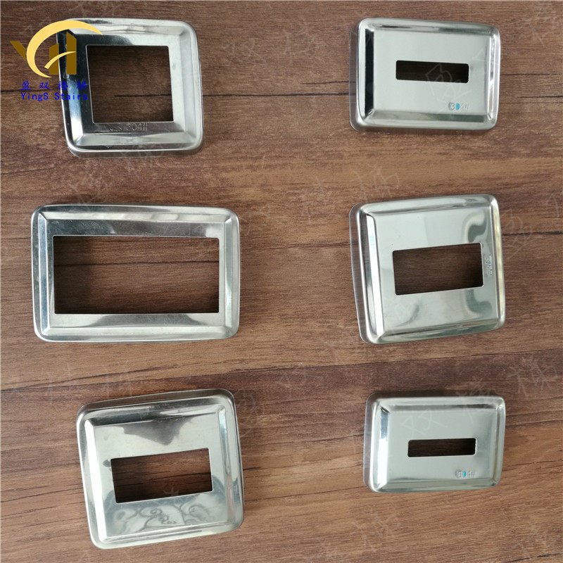 304 BOUTIQUE STAINLESS STEEL PIPE DECORATION COVER UGLY LID STAIR ARMREST UPRIGHT POST DECORATIVE LID RECTANGULAR TRIM LID
