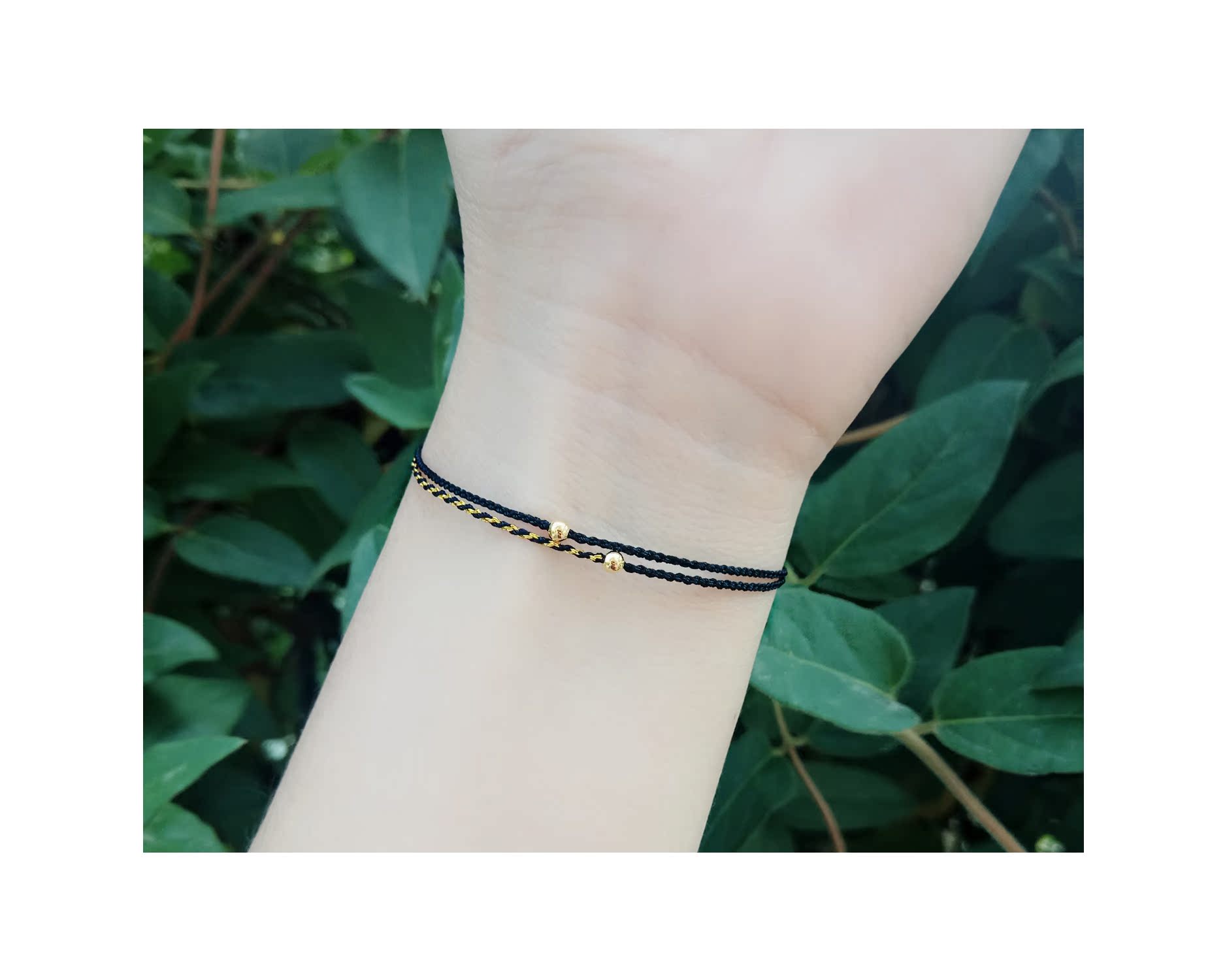 999 hạt chuyển tay siêu mịn đơn giản và an toàn dây tay 24K chân vàng nhỏ - Vòng chân lắc chân vàng 18k