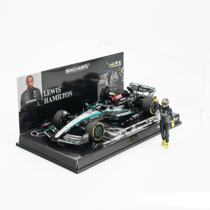 In Stock 1/43 Minichamps Hamilton with Figure Abu Dhabi Grand Prix W15 2024 In Stock 1/43 Minichamps Hamilton with Figure Abu Dhabi Grand Prix W15 2024