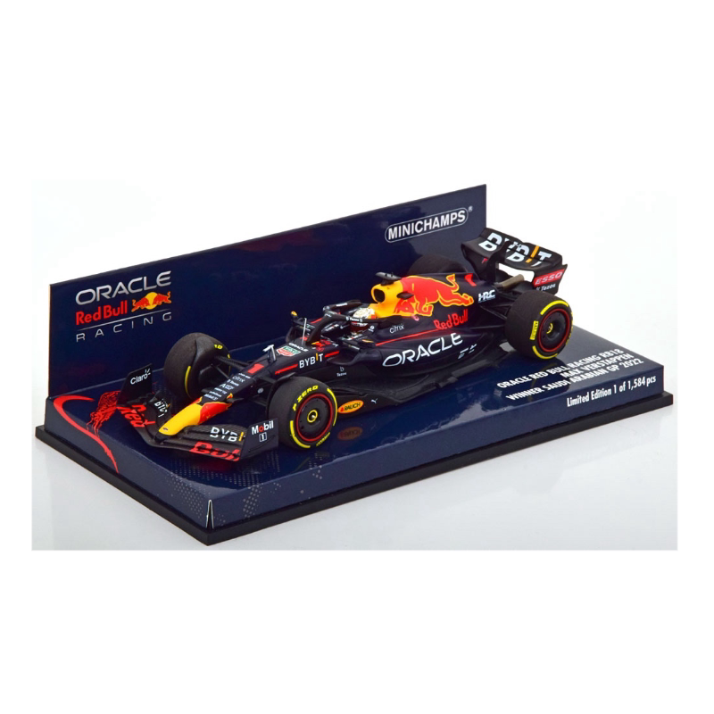 June Special: Miniature 1/43 Rb18 Saudi Grand Prix Verstappen Winning Minichamps