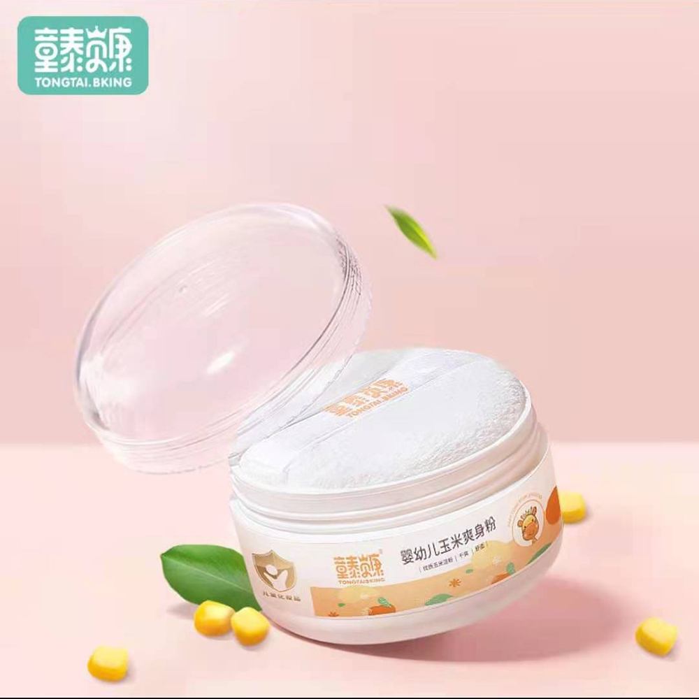 Tong Taybechong Baby's Refreshing Pink Newborn Baby Corn Tasty Pink Powder Bashing Baby Prickly Powder All Season Universal