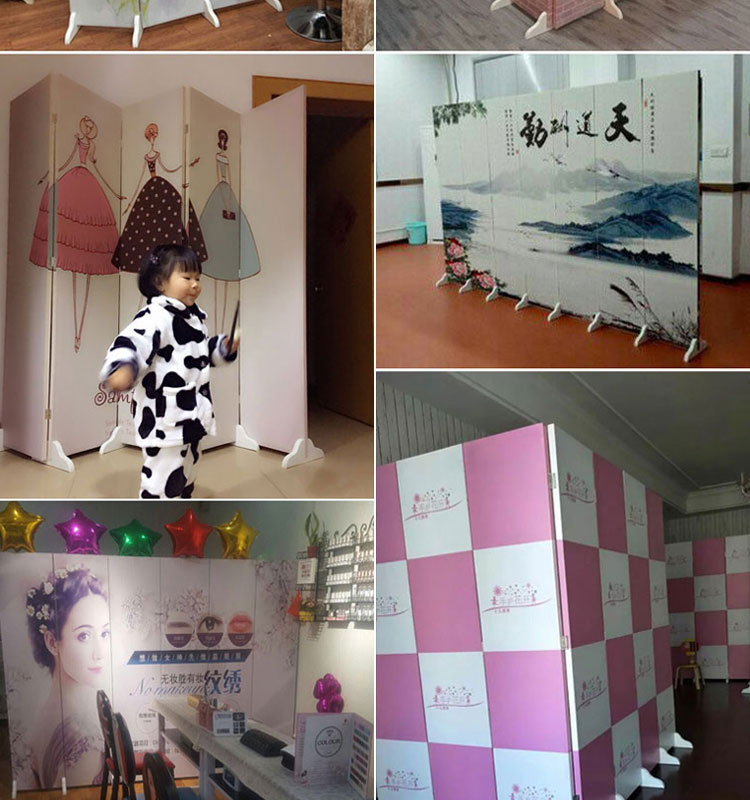 Màn hình gỗ phòng khách thời trang hiên nhà phân vùng khách sạn thẩm mỹ viện di động châu Âu màn hình gấp trang điểm cửa hàng nail Hàn Quốc - Màn hình / Cửa sổ tấm bình phong