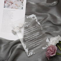 Transparent acrylic English board ins nail art photo props Net red ornaments nail art display board background cloth