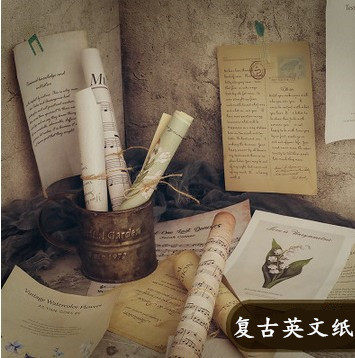 Retro Wind Props Old English Paper Music Score Photo Background Ins Valley Beauty Photoshoot Props Photo Shoot Background Paper