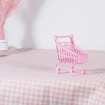 ins girl heart pink King grid cute sweet shooting background tablecloth room decoration student tablecloth dormitory