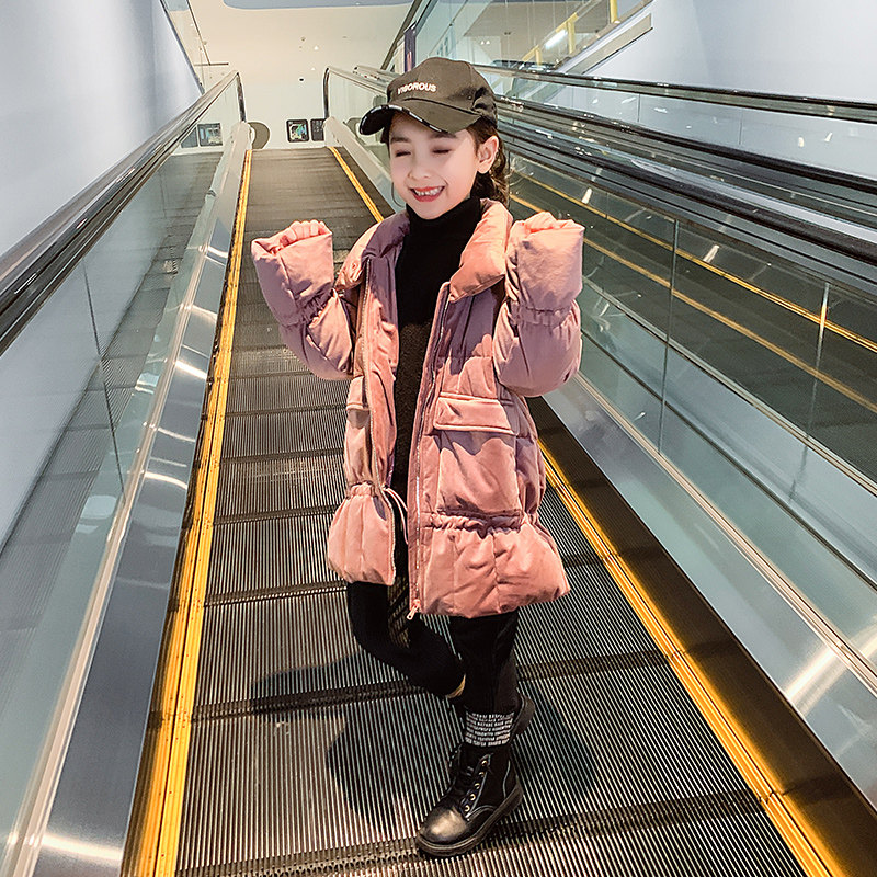 Children's clothing girls' down jacket winter clothing 2022 new children's Western style thickened coat big boy girl long version Korean version of the tide