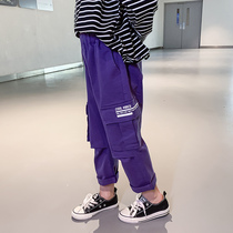 Girls casual pants spring 2020 new childrens little girl overalls Korean version of the foreign style female childrens trousers tide