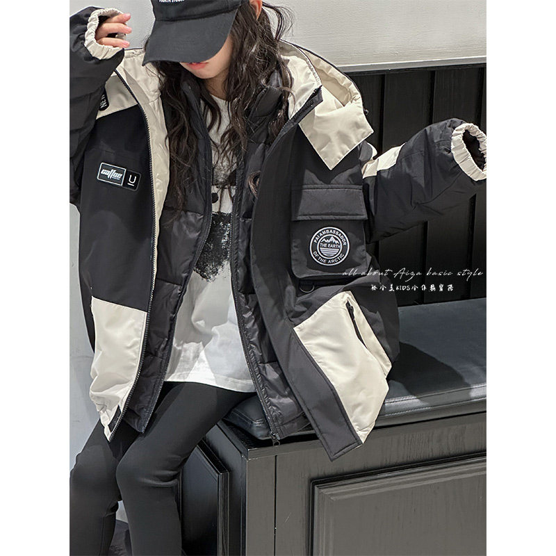 Girl Three-in-one Down Clothing Autumn Winter Clothing Children Submachine Clothes 2023 New Liner Outdoor Windproof Jacket Big Boy-Taobao