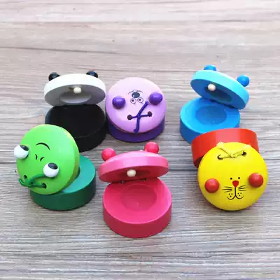 Wooden animal castanets Kindergarten early education percussion toys ORF dance board Children's wooden da da board