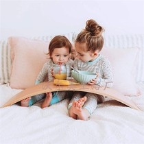 ins wooden children balance bending board seesaw baby indoor stepping sensory training equipment toys