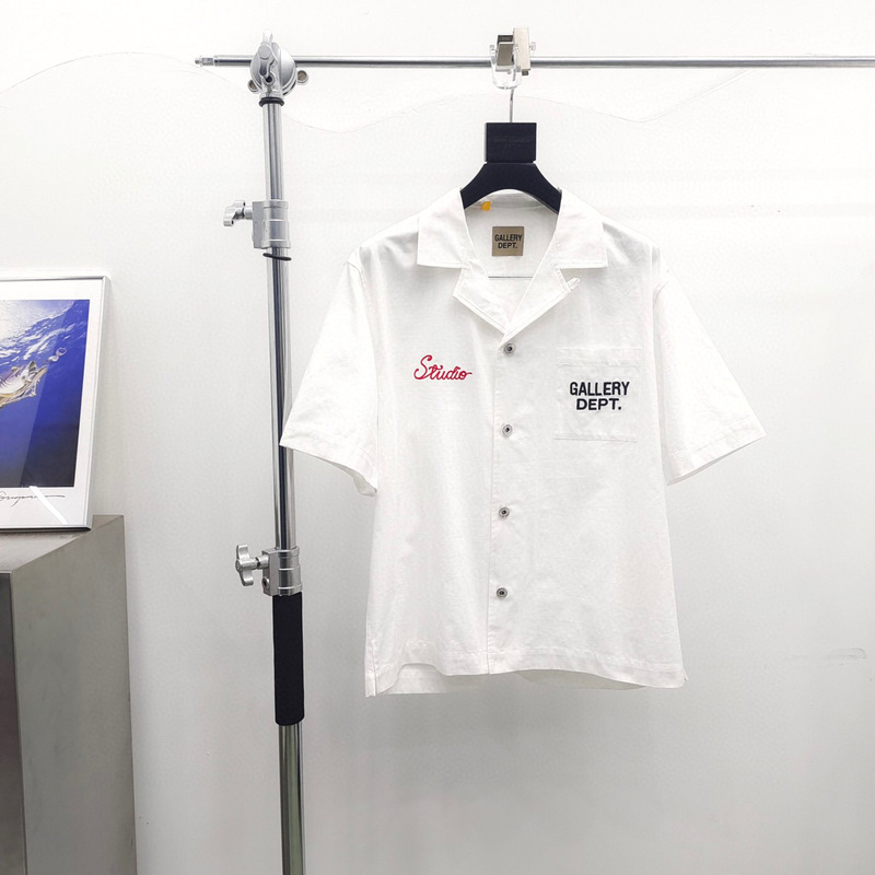 Gallery Dept Stadium Uniform Parker American Workwear Embroidered Letter Short-Sleeve Shirt