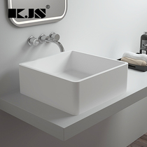 KJS artificial stone washbasin Korean style simple waterproof toilet washbasin Matte bright light designer washbasin