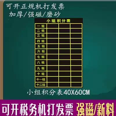 Teaching magnetic group points table Class evaluation column evaluation table Magnetic blackboard sticker soft magnet 40X60