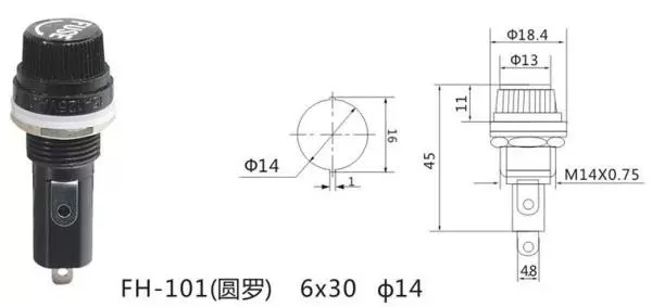 Haiqi Cầu Chì Cầu Chì Giá Đỡ 5*20MM Xoắn Ốc 5X20 Chịu Nhiệt Độ Cao Bakelite 6*30 Xoắn Ốc 100 Miếng