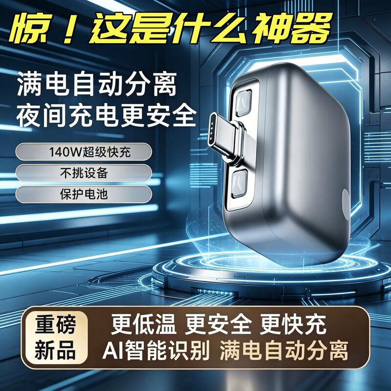 Full Charge Automatic Separator Ai Recognition for Mobile Phones and Tablets, Automatic Power-Off When Fully Charged, Automatic Release, Anti-Overcharge Protector