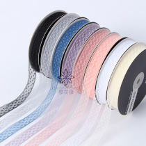 1 8cm polka dot ribbon lace ribbon 50 yards flower packaging silk belt bag bouquet material flower shop supplies