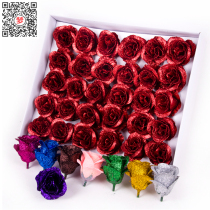 Flower packaging material Crystal gold powder rose flower head pe simulation flower forever flower flower flower shop supplies