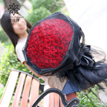 Wedding Sarman big roll snow yarn bouquet packaging gauze wedding room decoration pull flower stair handrail arch yarn pull flower