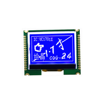 12864COG-24 Small size LCD screen with font graphics string parallel port can be industrial-grade low power consumption
