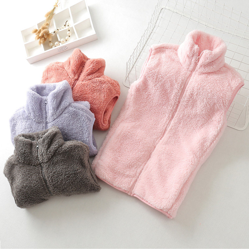 Autumn Winter Waistcoat Woman Double Face Suede Coral Suede Vest Warm cotton suede cardiovert Waistcoat Submachine Clothing Liner