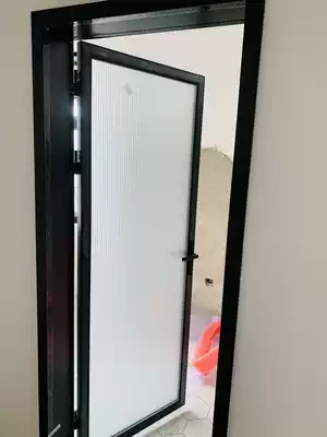 Wuhan kitchen balcony sliding door Titanium magnesium aluminum alloy partition glass sliding door fine frame extremely narrow frame sliding door