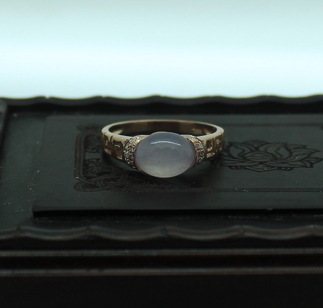 (Xing Family Workshop) Egg Noodles Back Tatof Ring Personality Custom K Gold Inlays 102090