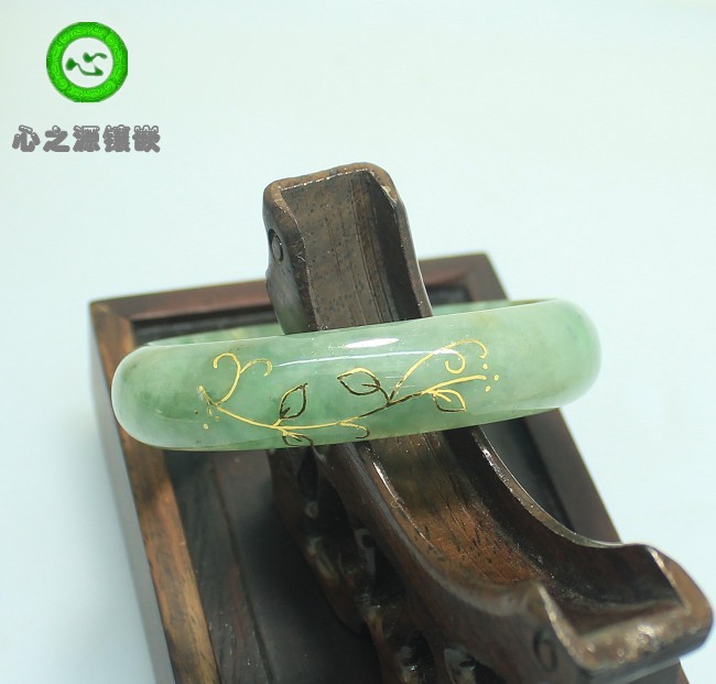 (Xing Family Workshop) Emerald Bracelet Sketching Personality Customized 18K Gold Inlay 102536