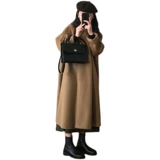 Шерстяное пальто, демисезонная зимняя куртка, подходит для подростков, увеличенная толщина