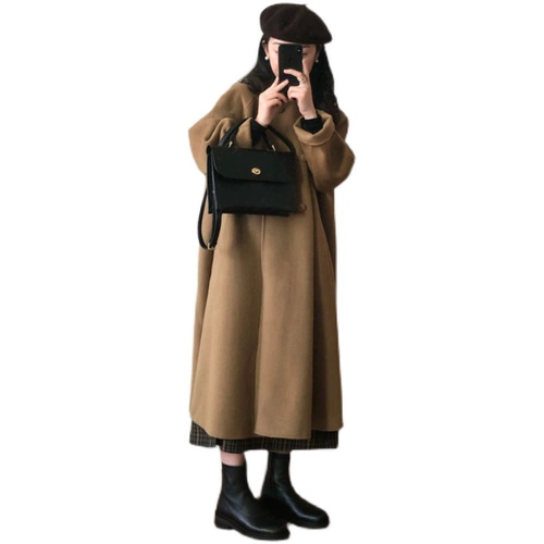 Шерстяное пальто, демисезонная зимняя куртка, подходит для подростков, увеличенная толщина