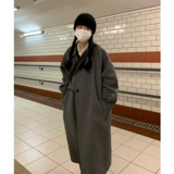 Демисезонное длинное шерстяное пальто, куртка, в корейском стиле, подходит для подростков, изысканный стиль, в британском стиле