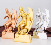 Football Trophy MVP Players Excellent Striker Middle Point Defender Shooter Trophy Custom Fan Supplies Resin Gold Plated