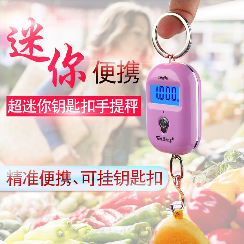 Buy food electronic scale Libra Mini fast delivery man special says spring scale portable hook scale says 25kg