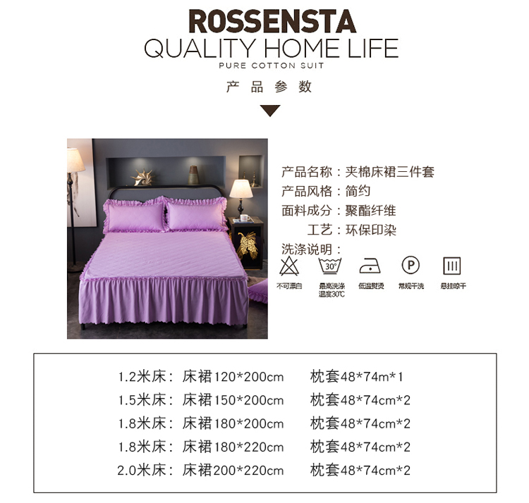 Ren công chúa mùa thu và mùa đông ấm áp dày váy bông giường bedspread trượt 1,8 m tấm ren nệm bảo vệ - Váy Petti drap giường có viền