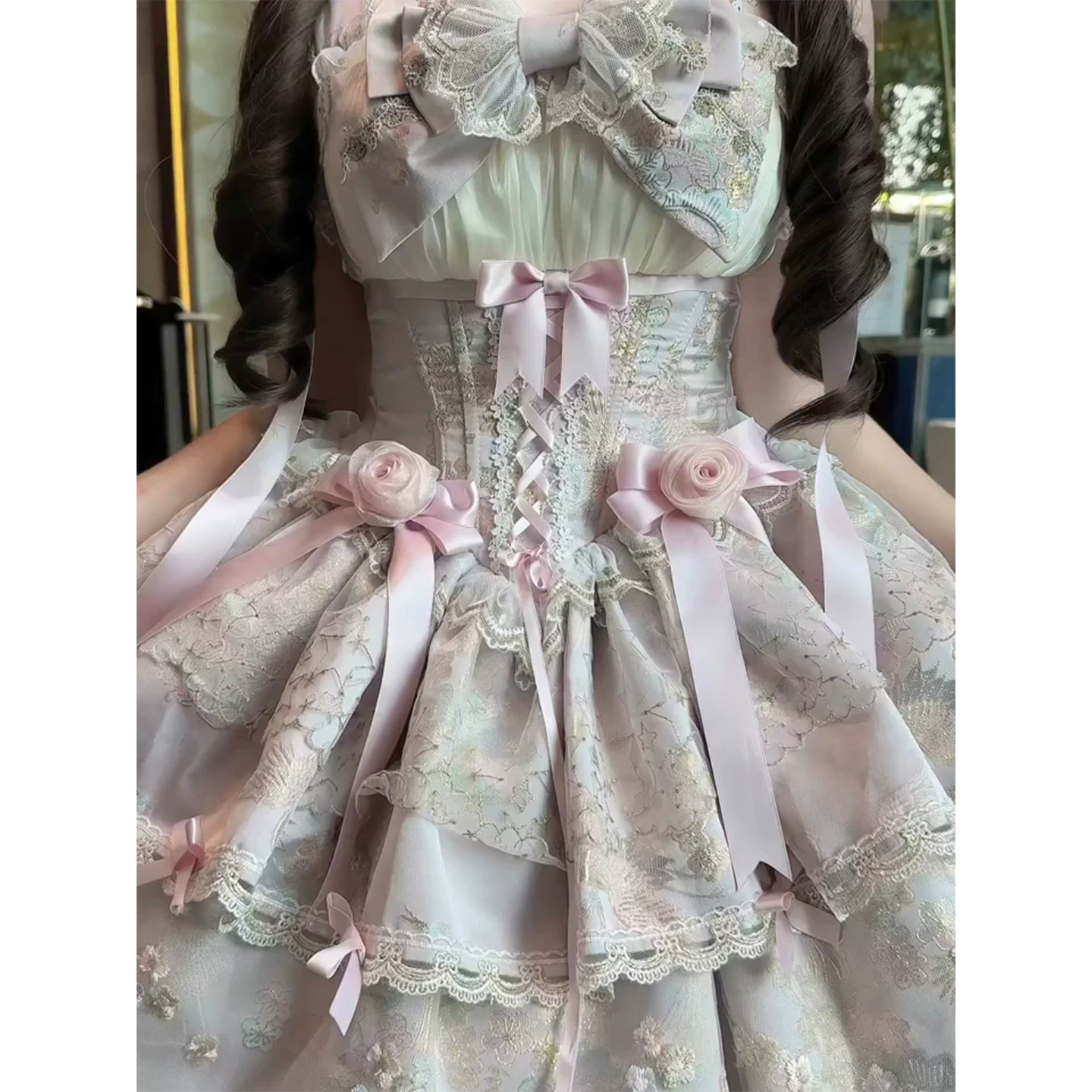 Подлинное милое платье с бантом, стиль Lolita, Lolita Jsk