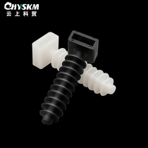 Screw-type cable tie fixing seat long nylon Wall Wire and Cable hole seat harness seat harness tie thread tube