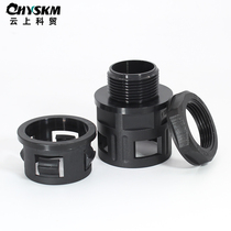Nylon bellows in-line connector metric external thread Wave Tube quick straight through lock head threading hose Union