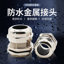 Fixed Sealed Metal Waterproof Joint Gland Head Brass Nickel Plated Plug Metal Waterproof Plug Joint